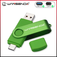 WANSENDA TYPE C USB Flash Drive 2 IN 1 Pen Drive 512GB 256GB 128GB 64GB 32GB 16GB Pendrive High Speed USB 3.0 Memory Stick