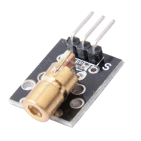 Laser Sensor Module 3pin 650nm Red Laser Transmitter Dot Diode Copper Head Module KY008 For Arduino Sensors