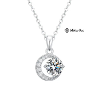 sd211c1zxc Dây chuyền bạc nữ mặt trăng đính đá Miêu Bạc vòng cổ nữ Mystery Moonie phụ kiện thời tran