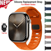 Dây đeo silicon mềm cho iWatch Series 11 42mm 46mm Vòng đeo tay thể thao cho iwatch Serise 10 9 8 7