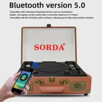 SD2109 Wireless Microphone Bluetooth Speakers Portable Retro Record Player Sound Box Home Theater Karaoke Subwoofer Sound System