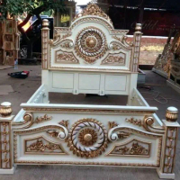 divan gong divan ukiran 180x200 jati perhutani Kayu Furniture Dipan