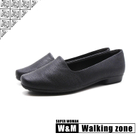 【WALKING ZONE】女 SUPER WOMAN系列 Ballets平底鞋 女鞋(黑)