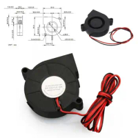 High Performance Brushless 2pin Dupont Wire 12v&amp;24v Brushless Motor 30cm Wire Blower Turbo Cooling Fan 12v Fan Quiet Operation