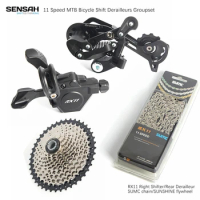 SENSAH RX11 11 Speed MTB Bicycle Derailleurs Groupset 11s Shift Set Right Shifter Rear Derailleur SUMC chains sunshine Cassette