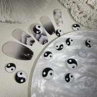 20PCS 3D Acrylic Tai Chi Diagram Nail Art Charms Accessories Korean Manicure Decor Materials Nails Decorations Supplies Parts