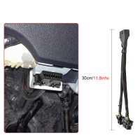 OBD2 Splitter 16 Pin Extension Cable: 1 Male to 2 Female Adapters, 1FT30CM