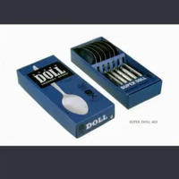 6 Pcs Sendok Teh Stainless Kecil Pendek Tebal Murah Awet Kuat Premium Doll Panjang 20CM Dessert Stir