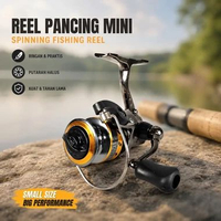 TaffSPORT Reel Pancing Mini Spinning Fishing Reel 4.3:1 100 - MN100 Hitam