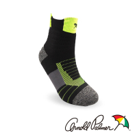 【Arnold Palmer】全方位立體壓縮運動襪-螢光黃(運動襪/高強度運動/跑步/打球/羽球)