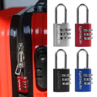 Aluminium alloy 3 Digit Password Lock Anti-theft Security Tool Backpack Zipper Lock Padlock Dormitory Cabinet Lock Home