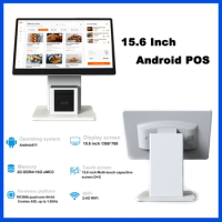Steel Stand 15.6 Inch Android Desktop POS with Inbuilt 58mm Printer Touch Screen POS System Loyverse Retails Payment ECR