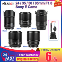 VILTROX 24mm 35mm 50mm 85mm F1.8 Sony E Camera Lens Auto Focus Full Frame Prime Large Aperture Portrait FE for Sony E Mount A7