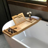 浴缸架 泡澡架 置物架 竹製浴缸置物架浴缸架置物板浴缸板蓋板支架泡澡置物架桶托盤浴枕『KLG1487』