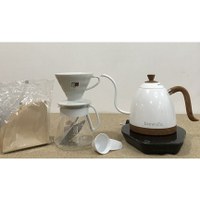 Brewista 600ml 溫控壺+ HARIO V60白色 02 陶瓷濾杯咖啡壺組 特惠組合『歐力咖啡』
