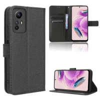 For Xiaomi Redmi Note 12S 4G Luxury Diamond Pattern Skin PU Leather Wallet Case For Redmi Note12S Phone Bag