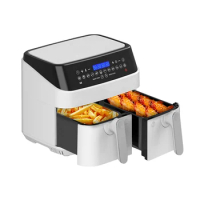 Double Air Fryer With Dual Basket 9l Two Dual Zone 2 Basket Deep Air Fryer Electric Deep Fryer