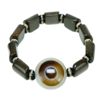 【藏珠家】精品25mm天眼雙面圓板珠天珠手鍊
