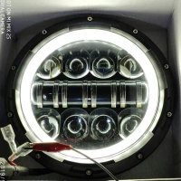 headlamp 7inch rubbicon bulat ring kuning putih