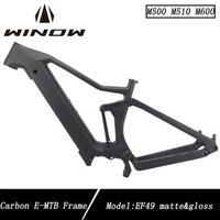 Winowsports Full Suspension E- MTB Bike 29er Carbon Frame Compatible With Bafang M510 M600 Frame Glossy Matte Electric Frame