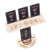 Wooden Tarot Card Holders 5in Moon Shape &amp; 10in Rectangle Tarot Card Altar Stand Witchcraft Divination Tools And Spiritual