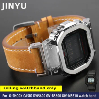 DW5600 Vintage Leather Watchband For G-SHOCK Casio DW-5600 GW-B5600 GW-M5610 Retrofitted Vintage Leather Wristband 16mm