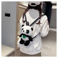【愛戀花草】甜美熊貓玩偶後背包(網紅包、後背、肩背、A008)