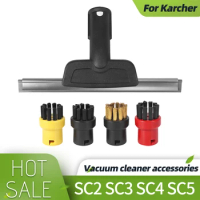 For Karcher SC2 SC3 SC4 SC5 CTK10 CTK20 Window Nozzle Scraper Round Brush for Steam Cleaner Mirrors Moisture,Clean Slit