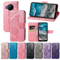 Card Wallet Butterfly Phone Case For Nokia R20 X100 X40 X30 X20 X10 G400 G300 G60 G50 G21 G20 G11 G10 Magnetic Holder Flip Cover