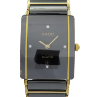【二手名牌BRAND OFF】RADO 雷達錶【再降價】黑色錶盤 陶瓷 Diastar 腕錶 鏡面破裂 160.0281.3N
