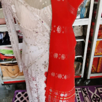 baju pengantin wanita satu set Atasan, rok, kamisol, selendang, semuanya lengkap tinggal pakai