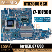For DELL G7 7700 Notebook Mainboard HELA17_N18E_115W_MB i7-10750H RTX2060 6GB 0M7GYR Laptop Motherboard Full Tested