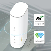 Unlocked 5G Indoor CPE Router with SIM Card Slot 4G LTE WiFi 6 Wireless Modem 5G NSA+SA 4×4 MIMO Home Office WiFi Hotspot Router