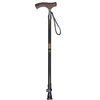 Pioneer 1 Pcs Aluminum Walking Sticks Ultralight T Handle Trekking Pole Quick Locking Anti-Slip Cane 2 Sections For Elderly