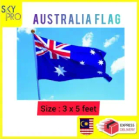 AUSTRALIA FLAG 3x5 FEET KAKI / READY STOCK MALAYSIA / BENDERA NEGARA AUSTRALIA FLAGS