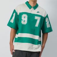 NIKE 短T NSW 白綠 LOGO 休閒 短袖 POLO衫 男 FQ9582-365