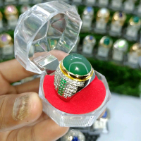 cincin natural ijo garut ring perak bali microsetting