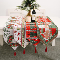 新款聖誕節家庭裝飾用品針織布桌旗創意聖誕桌布餐桌裝飾居家裝扮 全館免運