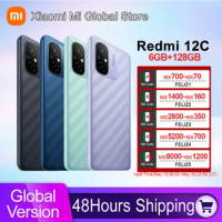 Global Version Xiaomi Redmi 12C Smartphone 64GB/128GB Helio G85 Octa Core 50MP AI Camera 6.71" DotDrop Display 5000mAh Battery