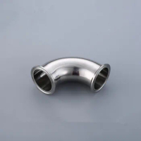 19mm Pipe O/D SUS304 Stainless Steel Sanitary 1.5" Tri Clamp 90 Degree Elbow Pipe Fitting For Homebrew Diary Product