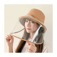 【漂亮小媽咪】漁夫帽 含可拆式面罩 防飛沫 防疫 面罩 成人 盆帽 遮陽 防