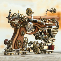 Steampunk Metal Assembly Model Difficult Advanced Toy Bow and Crossbow Ornaments Pistol Technology Gift
