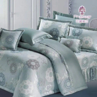 【Prawear 巴麗維亞】精梳棉圖騰六件式兩用被床罩組綠茵美景(雙人)