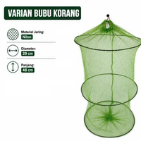 BUBU NAGA Ikan Udang Lobster Persegi Bubu Kepiting Model Naga Lipat Baja Lapis Plastik Anti Karat Pe