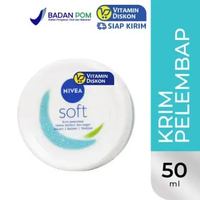 NIVEA SOFT 50 ML | KRIM PELEMBAB MULTIFUNGSI, KRIM WAJAH DAN BADAN, MELEMBABKAN KULIT KERING DAN KAS
