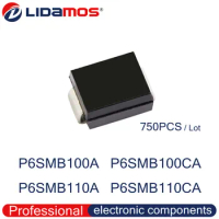 750PCS TVS P6SMB100A 100A P6SMB100CA 100C P6SMB110A 110A P6SMB110CA 110C SMB DO-214AA Transient suppression Diode High quality