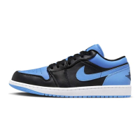 【NIKE 耐吉】休閒鞋 Air Jordan 1 Low University Blue 黑藍 大學藍 男鞋 553558-041