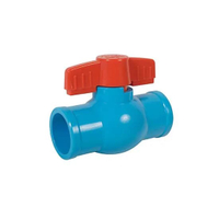 บอลวาล์ว PVC - ABS รุ่น HK-E001-3 ขนาด 1 นิ้ว สีฟ้า