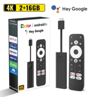 GD1 Android 11.0 TV Stick 4K HD Streaming Device Google Certified TV Box 2GB+16GB Dolby Audio HDR10 WiFi Bluetooth 5.0 for Home