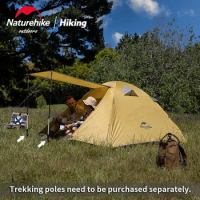 Naturehike Tent P Series Classic Camping Tent 2 3 4 Persons Aluminum Pole Polyester Fabric Tourist Tent Famliy Tent NH15Z003-P